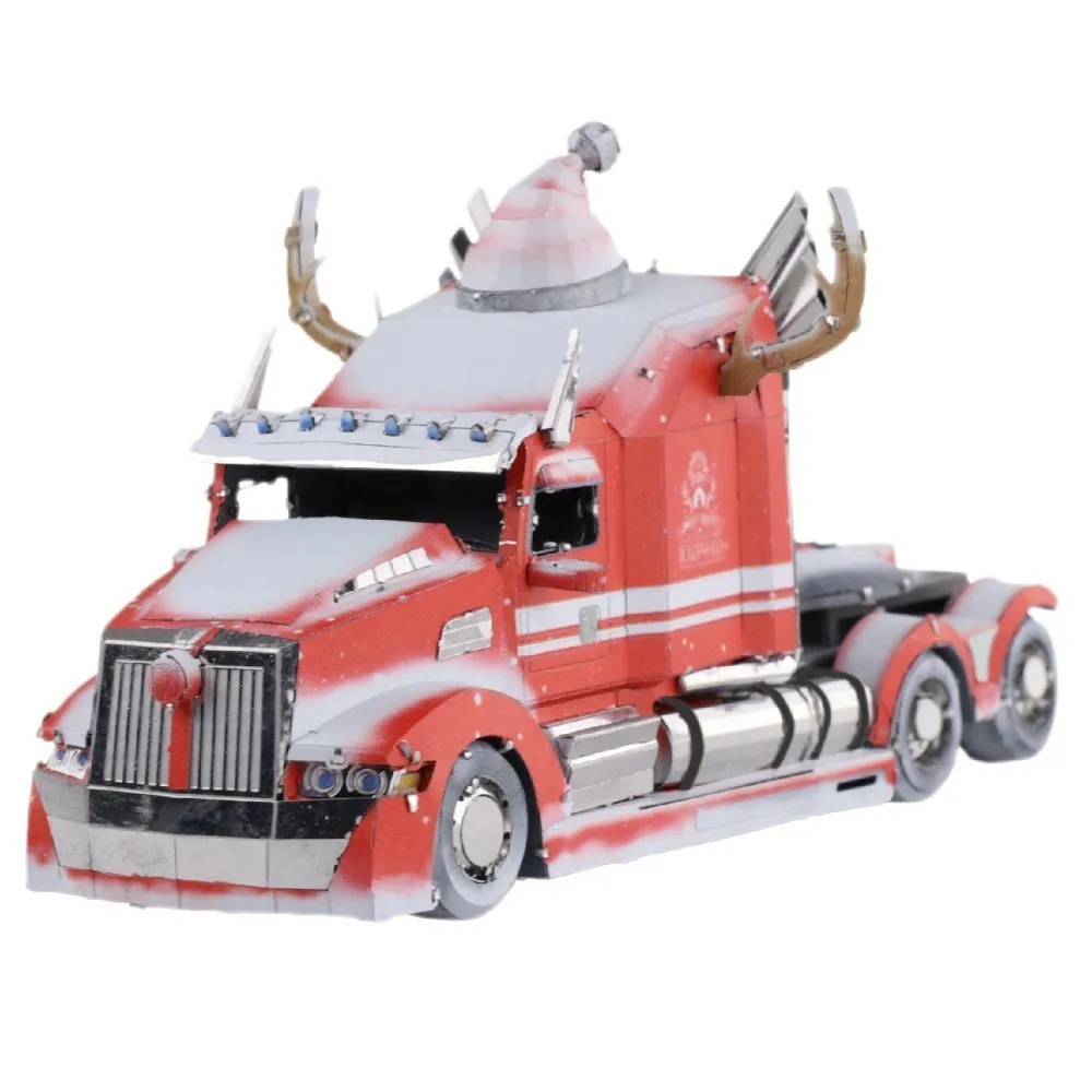 

Colorful Christmas Car Fun 3d Metal Diy Miniature Model Kits Puzzle Toys Children Educational Boy Splicing Hobby