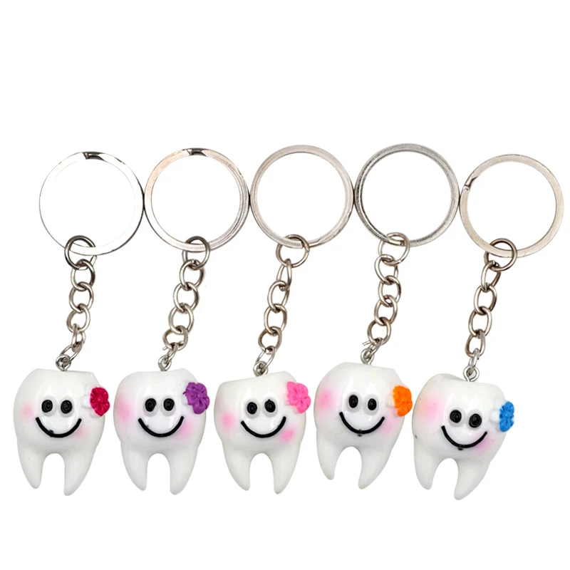 5 шт. Стоматологическая модель зубов моделирование Key Chain декоративные аксессуары
