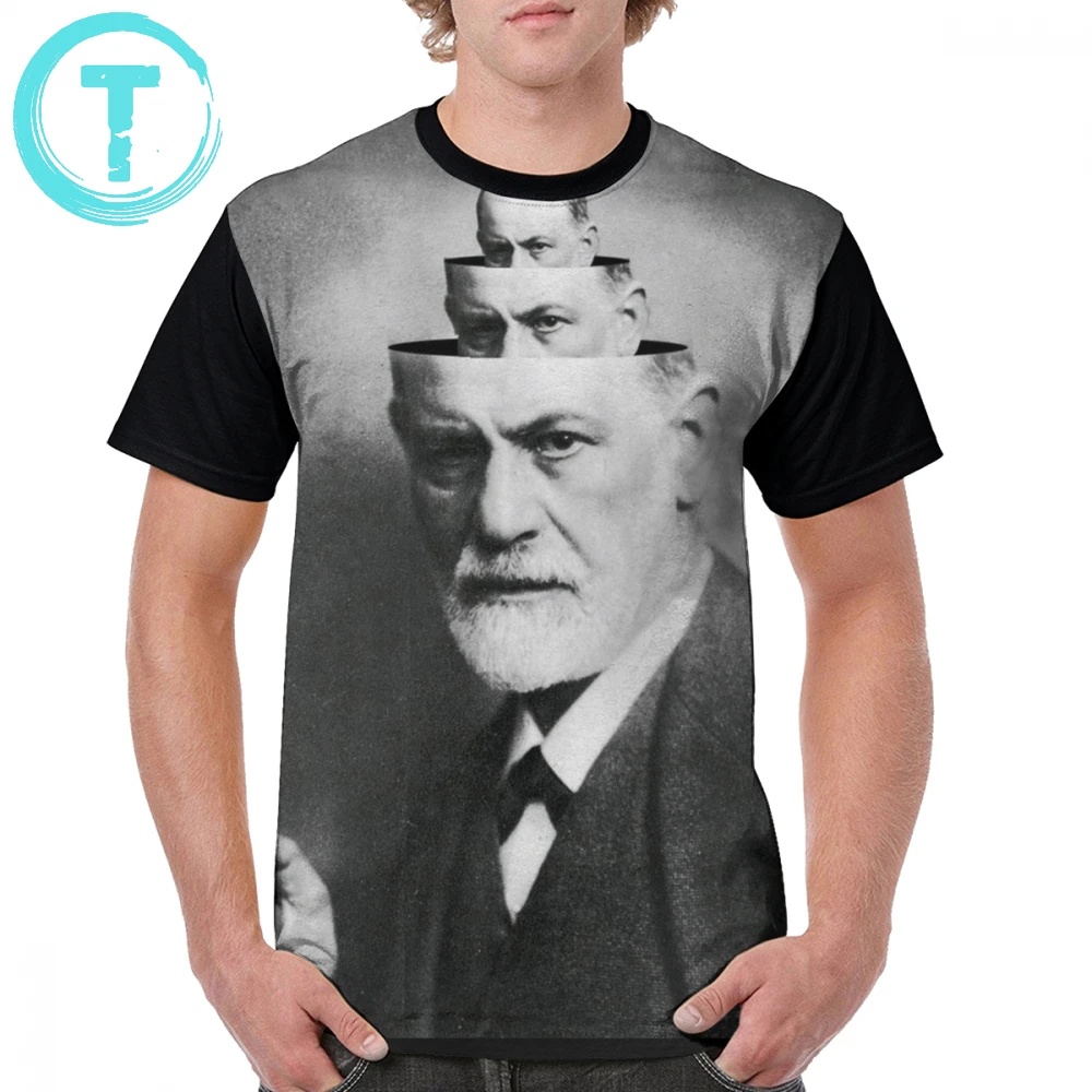 

Psychology T Shirt The Mind Of Freud T-Shirt Beach Awesome Graphic Tee Shirt Short-Sleeve Printed 100 Polyester Big Men Tshirt