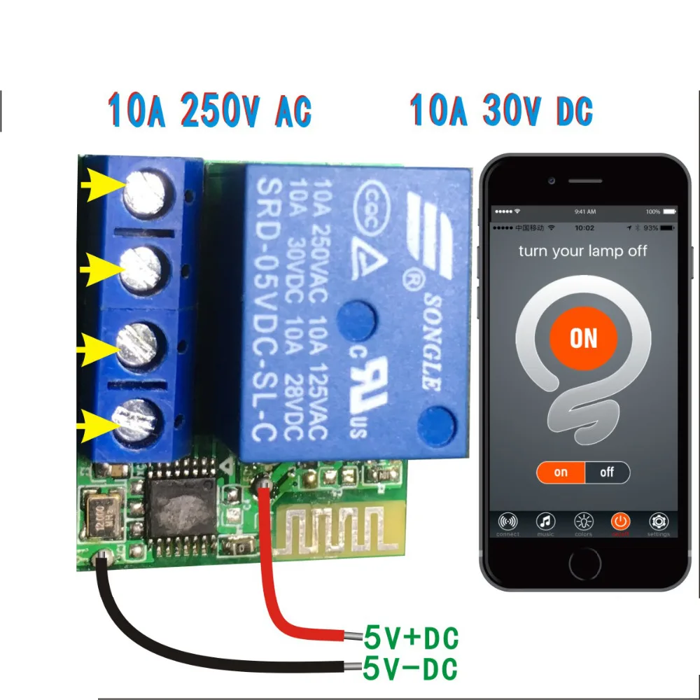 

Bluetooth phone APP Control 1 channel Relay Switch Module FOR Access Control Motor led light Android Controllerac 220v