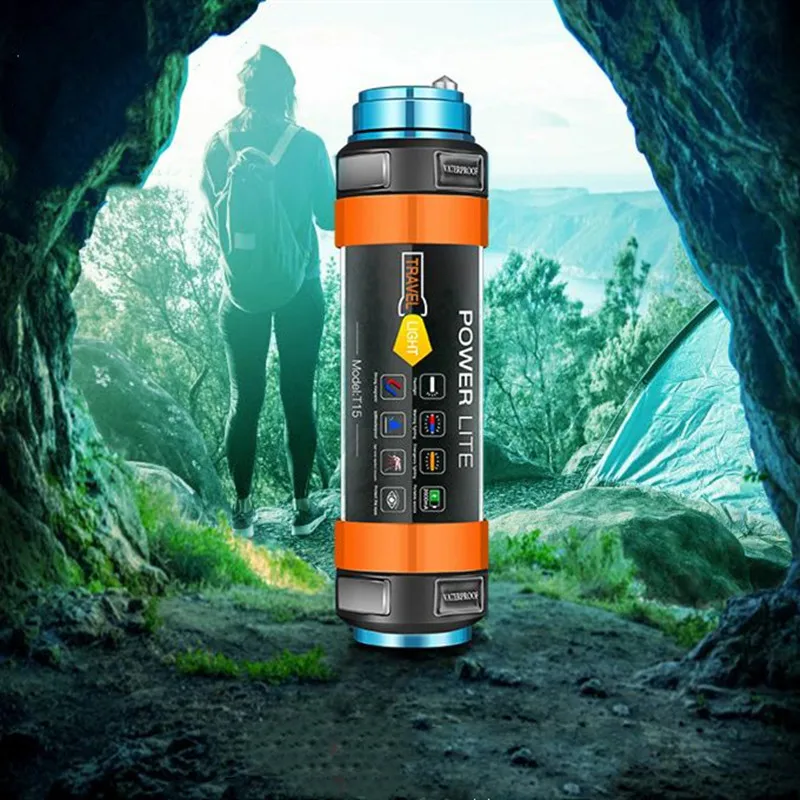

LED Camping Lantern with Magnet Tent Light USB Charging Outdoor Emergency Power Light 6 Modes Flashlight Mosquito Repellent