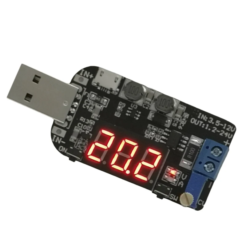 С настоящими Регулируемый Buck Boost Питание Напряжение Регулятор модуль 5V до 3 V 9V 12V
