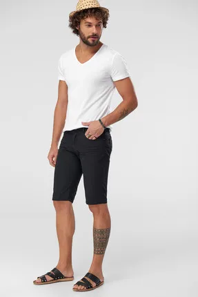 

Black Men Shorts - 5 Pocket Smart - Casual