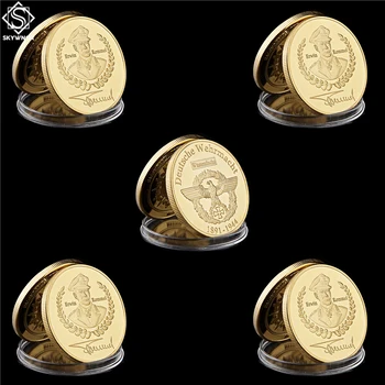 

5PCS World War II Africa Corps Desert Fox Deutsche Erwin Rommel Africa Commemorative Coin Set