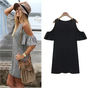 

Women's Dresses Women Summer Beach Casual Cold Shoulder Evening Party Short Mini Dress For Dropship Vestidos