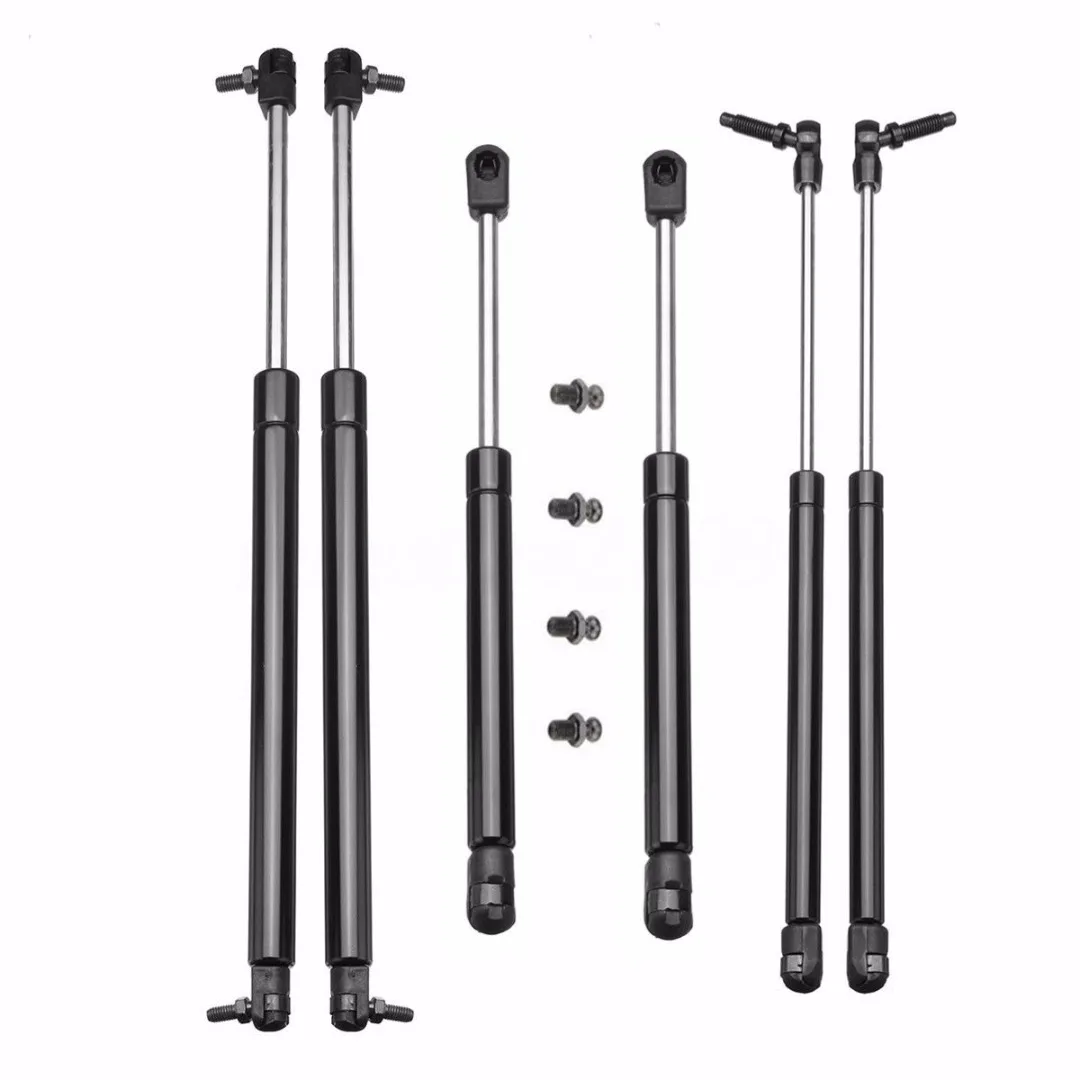 

6pcs/set Bonnet+Tailgate+Rear Window Lift Support For Je-ep Grand Cherokee 99-04