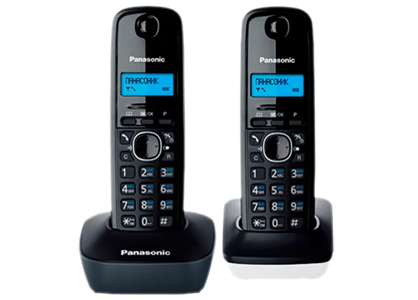 Panasonic KX-TG1612RU1 DECT phone, 2 Handset, digital cordless telephone, wireless phone System Home Telephone