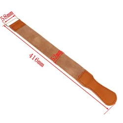 Lanière de rasage en cuir véritable à Double couche, affûteur de rasoir droit, ceinture de polissage, outil pour barbier domestique 
