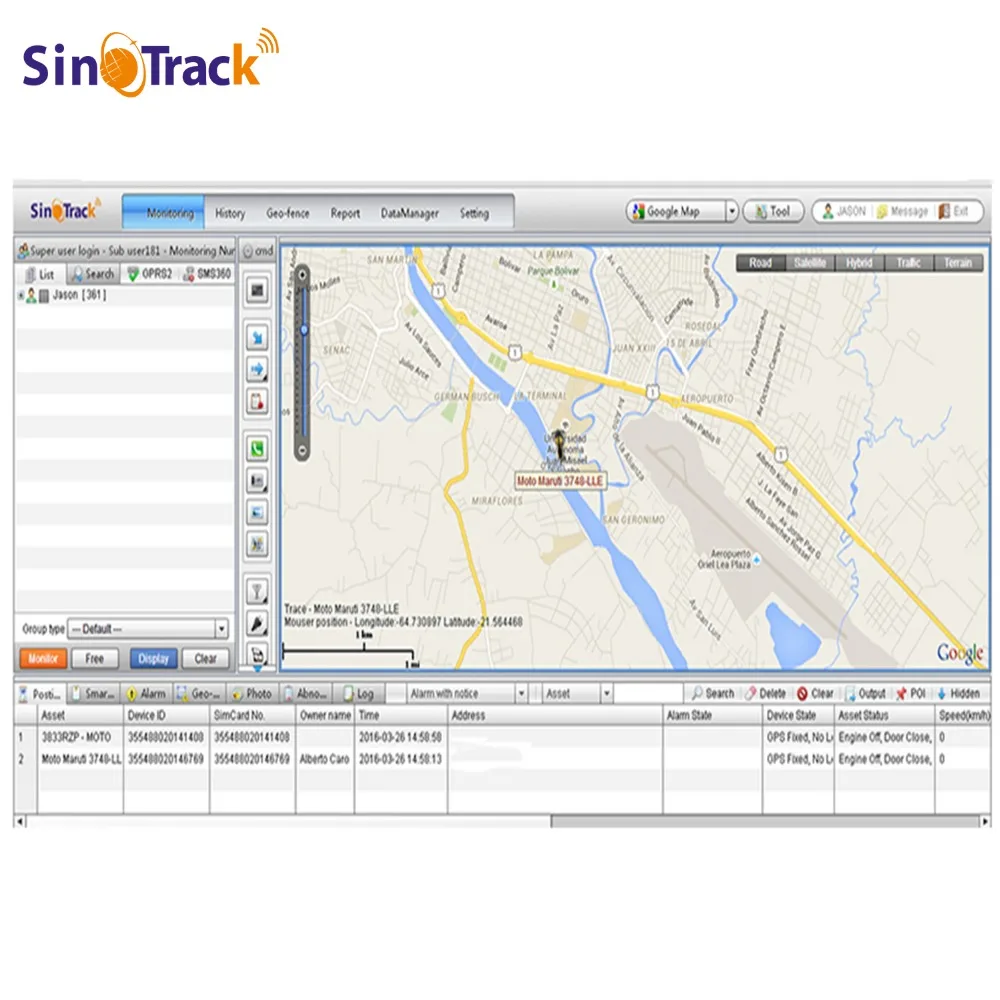 Программное обеспечение для gps слежения учетная запись на ST 999S www.sinotracker.com только
