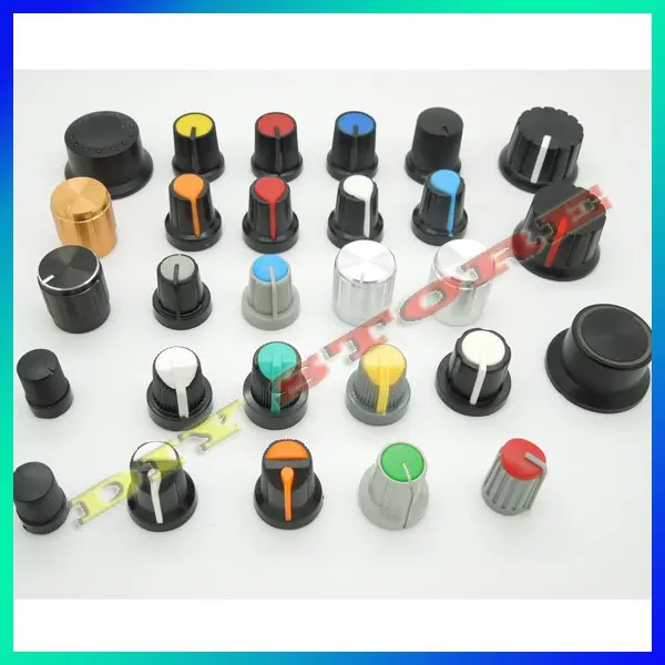 wholesale 100pcs/lot Brand New black 17mm high 6mm 15/64" Shaft Diameter encoder Knobs+free shipping-10000411
