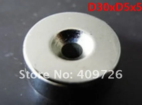 2шт D30xD5x5mm круговая петля неодимовый магнит, супер сильный редкоземельные неодимовые, N35