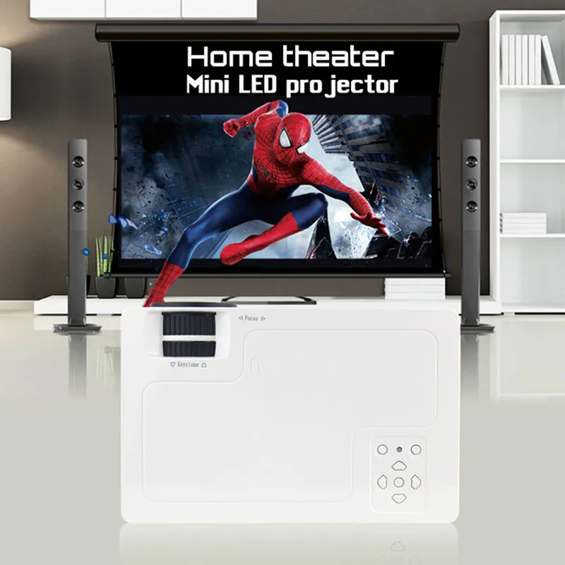 Mini Pico Projector Full HD 1080P 1000LM Multimedia Home Theater Video HDMI USB AV TF IR | Электроника