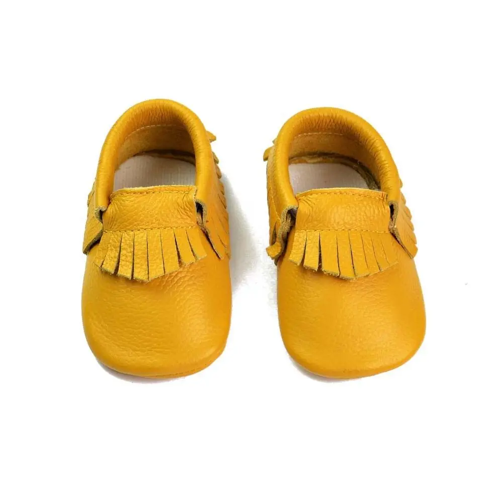 yellow Мягкая ткань с бахромой для мальчиков и девочек, бант, мягкая подошва, для маленьких девочек, с кисточками; большие размеры; обувь - Цвет: yellow