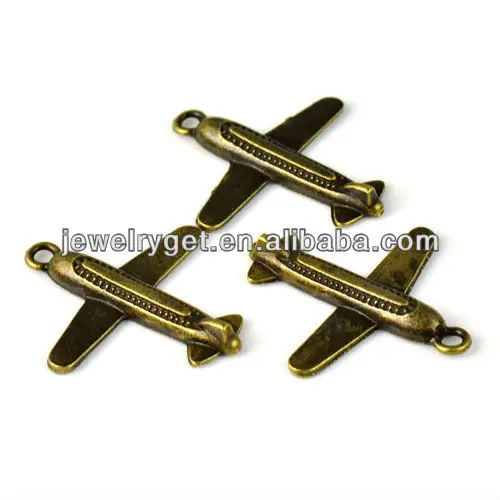 20pcs antique bronze air plain jewelry charms 1.38 x1.26 inch PT-715.jpg