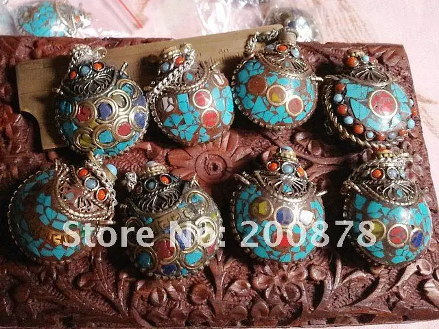 Тибетский JewelryTBP165 непальская латунь милые короткие носки для малышей табак bottles37 * 30 mmtibetan браслет Восточный pendantsmix заказа