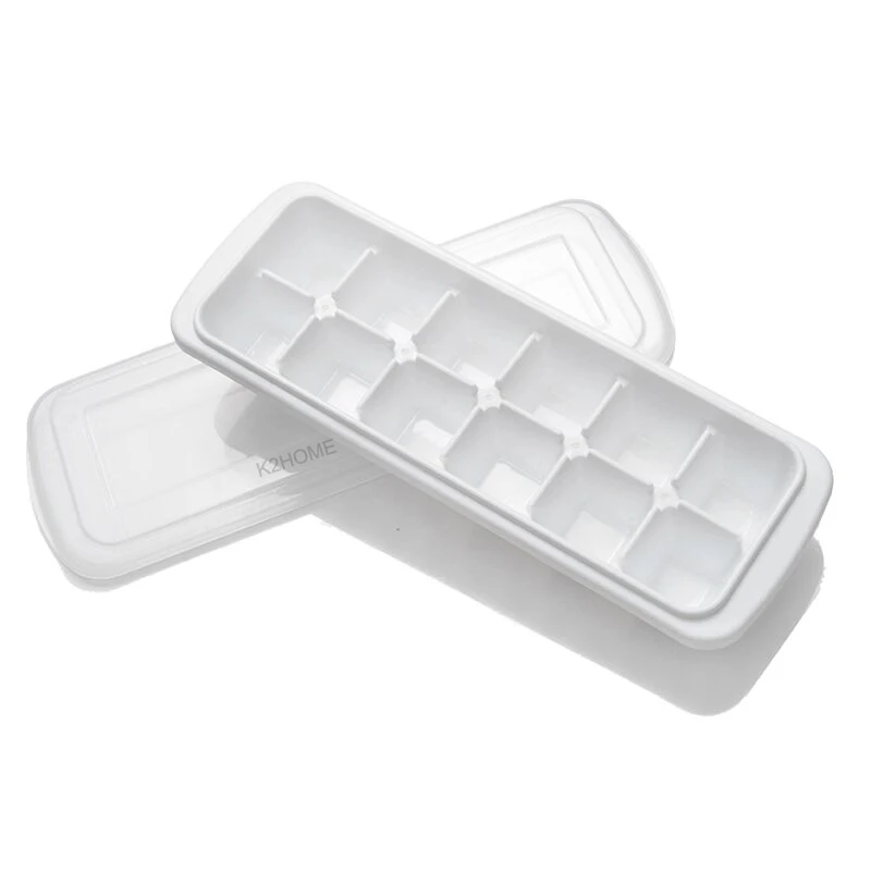 White Ice Cube Trays with Lids, 12 OR 48 cube trays molds with Lidsin