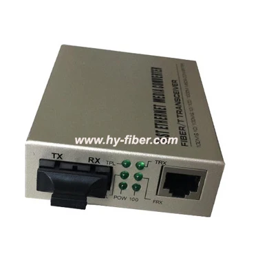 

Free Shipping Fiber Optical Media Converter 10/100M SM Dual Fiber 1310nm 25km one SC duplex port one RJ45 port Fiber Fast Switch