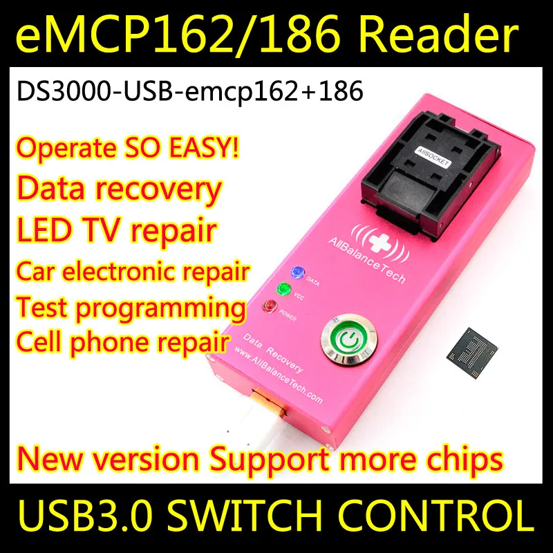 EMCP розетка EMCP адаптер EMCP программист USB тест EMCP162 EMCP186 BGA162 BGA186 PDTA144WMF8