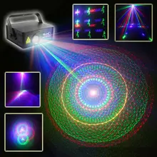Laser LED Stage Light Lighting With Remote Controller Full Color Projector Effect Show For DJ Disco Party