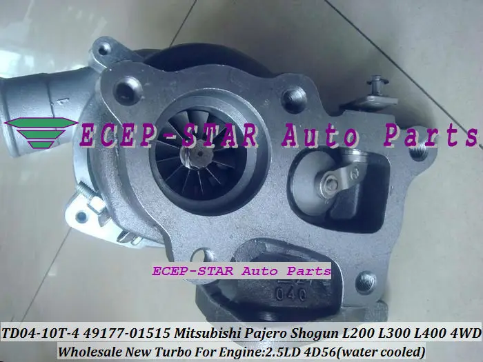 TD04-10T-4 49177-01515 Turbo Turbocharger For Mitsubishi L300 4WD Delicia Pajero Shogun L200 L400 2.5LD 4D56 water cooled (1)