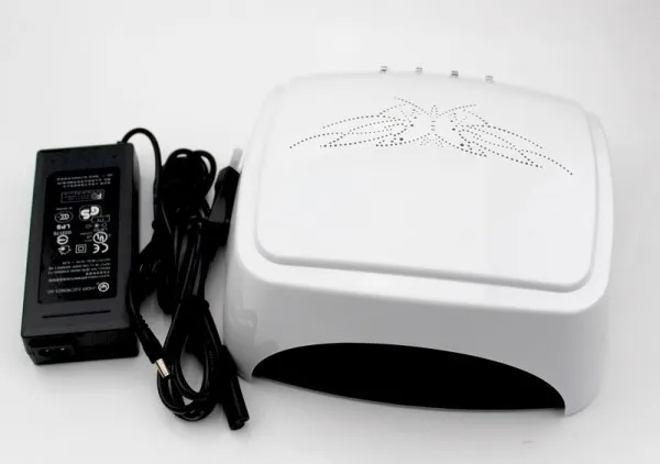 Подлинная HD60 60 Вт 110 В-240 В Белый CCFL СВЕТОДИОДНЫЕ Ногтей Лампы ЕС/США Plug с Таймером, датчик, напряжение Адаптера