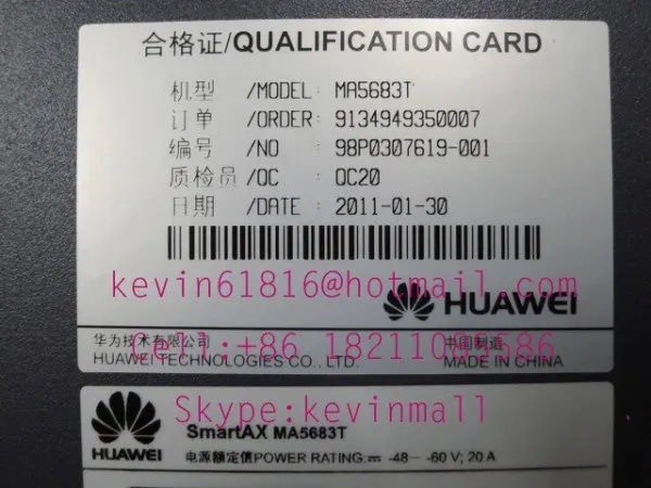 Hua wei MA5683T GPON или EPON OLT оборудование с 8 портами доска GPBD или EPSD, Оптический линейный терминал