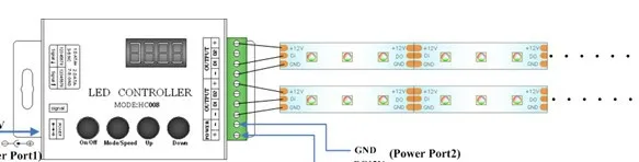 Вход DC5V WS2811 светодиодный RF контроллер пикселей, Макс управления 1024 пикселей; использованный для DC5V ws2801 LED пиксель полосы модули для жестких дисков, узлы
