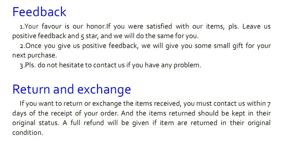 Feedback