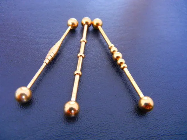 Lot 50pcs Free Shippment 14g Anodized Industrial Ear Barbells Body Jewelry Ear PiercingMIX Colors and Styles