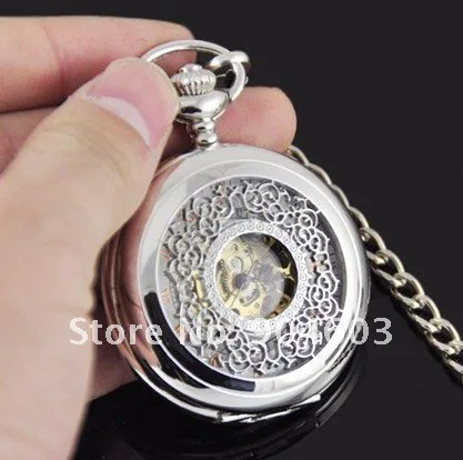 3029) 12 шт./лот в викторианском стиле Античная бронза кварцевые карманные часы ожерелье кулон Размер 27 мм