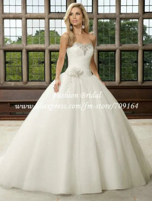 Bm159 Sweetheart Puffy Princess Style Ball Gown Bridal Wedding Dress Off The Shoulder Hand Flower Tulle Satin Bm159 Ball Gown Bridal Dress