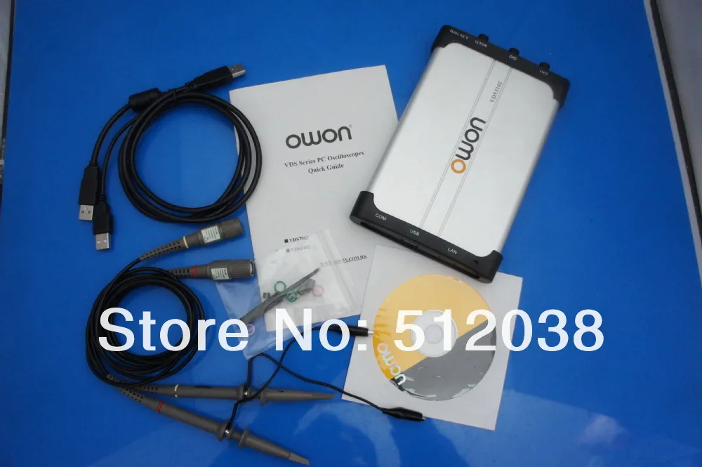 Owin VDS3102 100 МГц ПК на основе USB осциллограф, 2 канала, глубина памяти 10 миллионов pt, 1 GS./сек