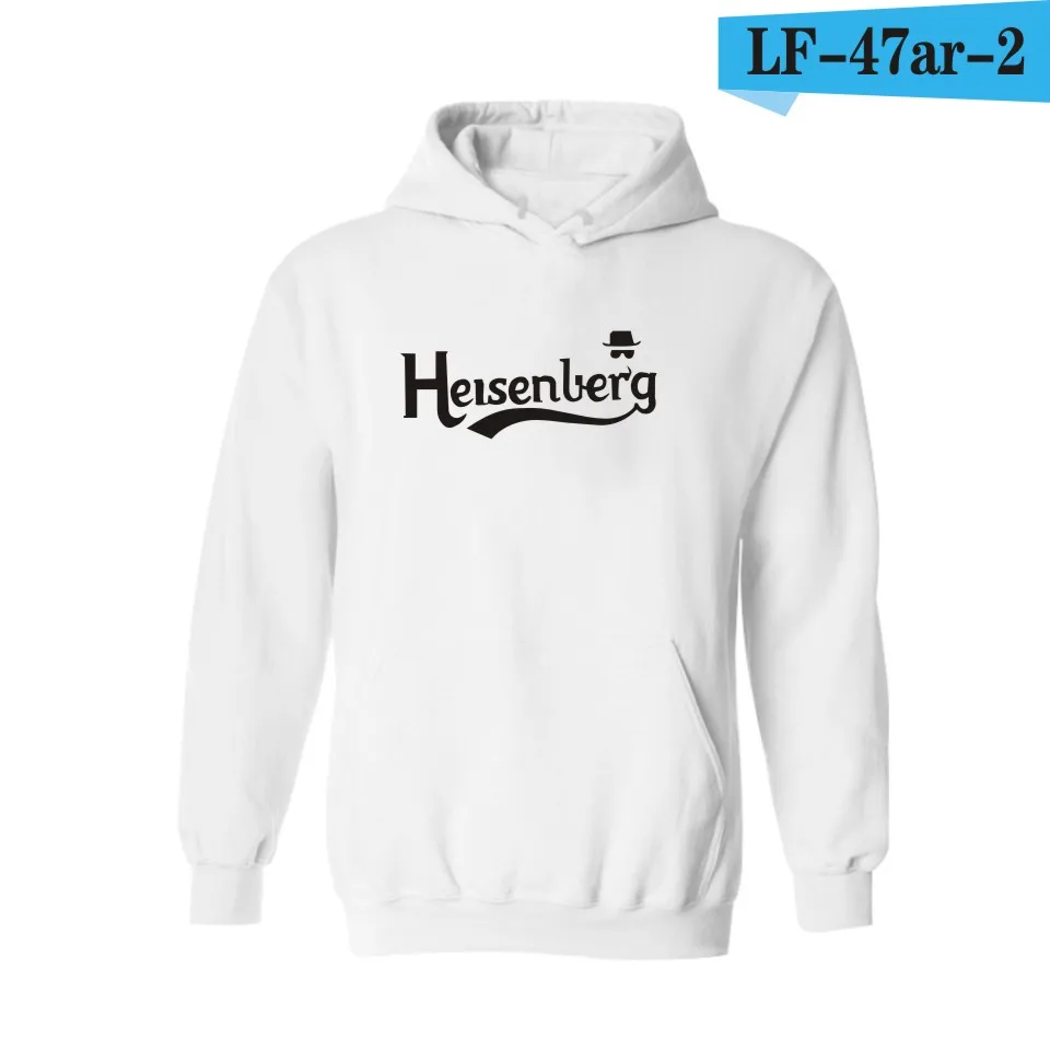 Break Bad Heisenberg новые толстовки мужские брендовые Дизайнерские мужские свитшоты с роскошной Мужская толстовка в стиле Харадзюку бренд - Цвет: white
