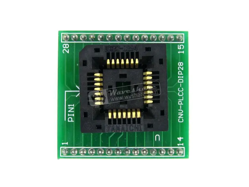 PLCC28 к DIP28 Yamaichi IC программирующий адаптер ТЕСТ и горящий разъем для PLCC28 пакет 1,27 мм шаг