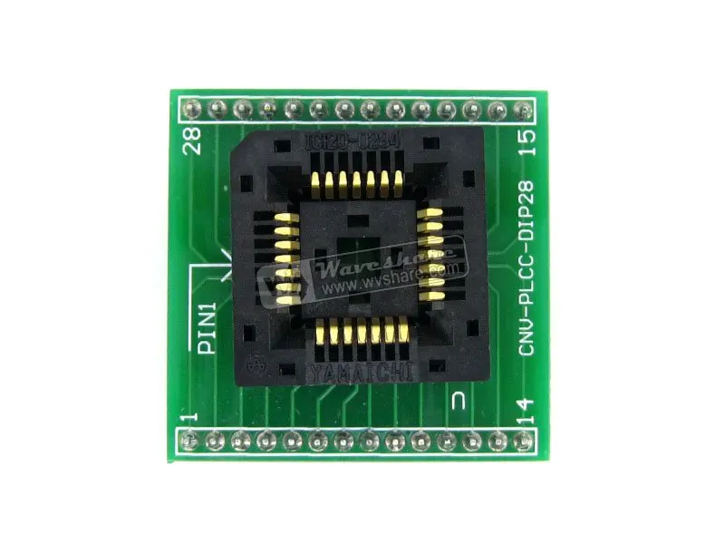 PLCC28 TO DIP28 1.27mm IC120-0284-008 IC Test Socket Programmer Adapter Yamaichi 