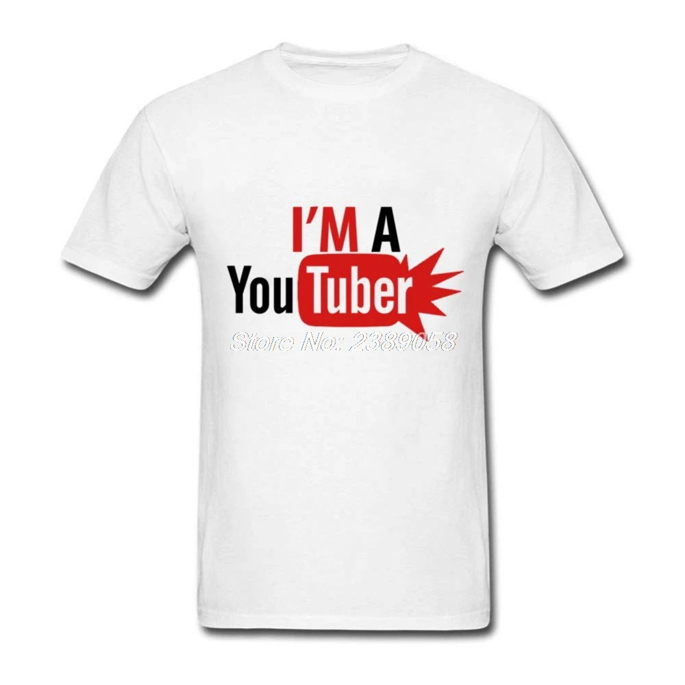 

Casual T Shirts Men New Design I'm a Youtuber Tees Top Cotton Short Sleeve Adult t-shirt Camiseta