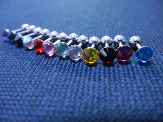 Бесплатная пересылка 50 шт. Средства ухода за кожей Jewelry-уха Tragus/HELIX БАР/Стад Новая смешивать цвета
