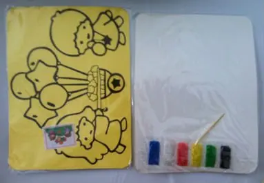 100pcs/lot DIY Color Sand art kits, kids party toys, Many degisns mixed_toyo, children outdoor toys