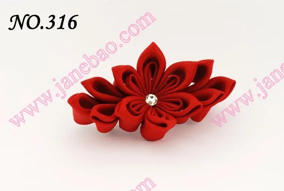 Новые 280 шт. " два слоя Kanzashi цветок заколки моды девушка Bow заколки