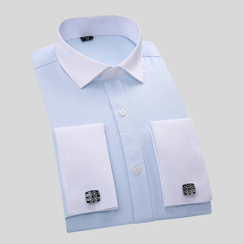 VISADA JAUNA, весна-осень, мужская рубашка, одноцветная, для бизнеса, Camisa Social Masculina, брендовая одежда, облегающая мужская одежда N880