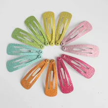 12pcs/lot children glitter hairpins headwear girls small Hair Snap Clip Kids multicolor Shining bobby pin hair Accessories