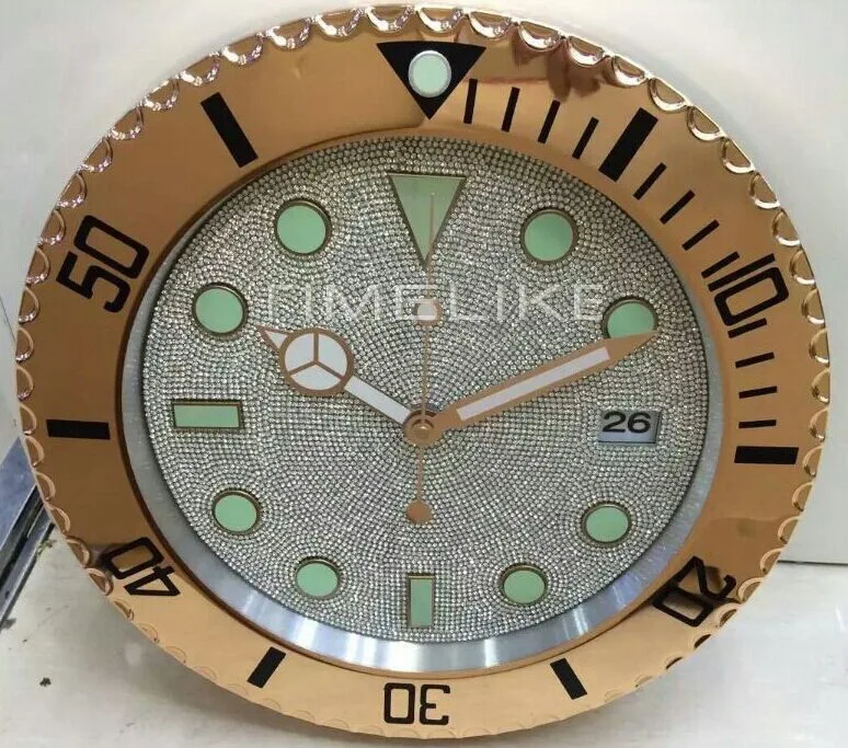 Декорация настенные часы в форме с алмазным циферблатом | Дом и сад