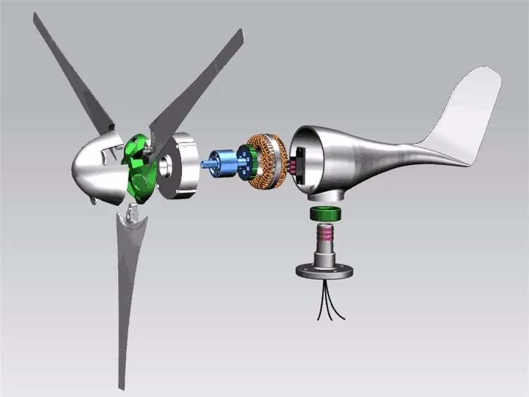 100w 12v horizontal wind turbine generator