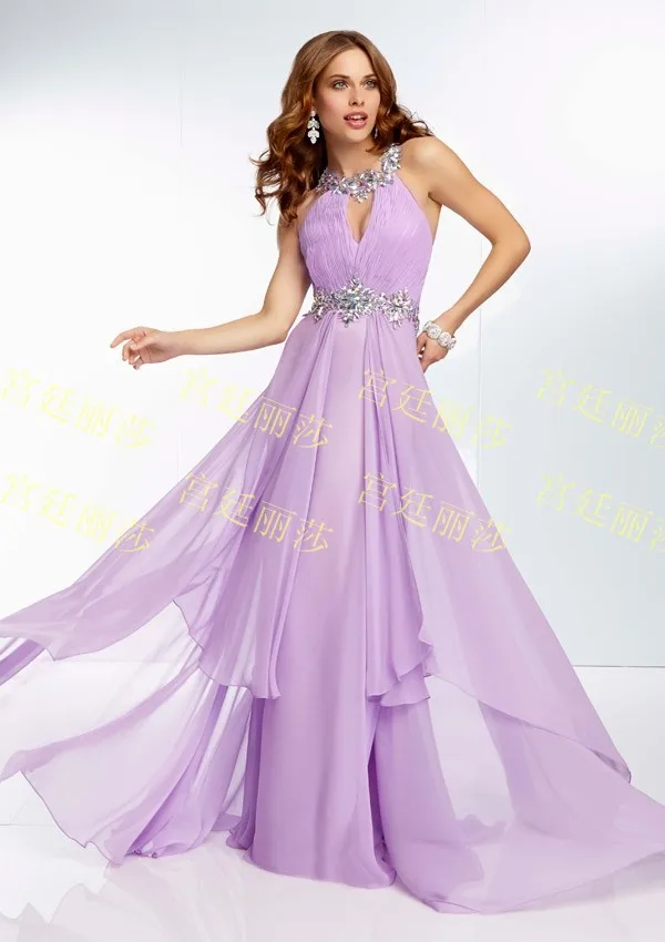 2013 с открытой спиной и хрустальным бисером vestidos формальные невесты Вечерние Выпускные платья красные длинные шифоновые платья для выпускного вечера