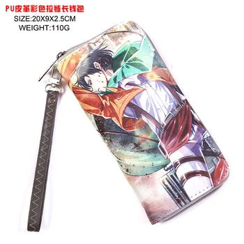 

Anime Attack On Titan Colorful PU Wallet Long Zipper Purse with Card Holder