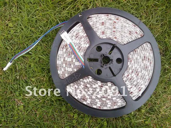 Бесплатная доставка Водонепроницаемый RGB LED 5 м 300 светодиодов Гибкие SMD 5050 Светодиодные полосы Освещение