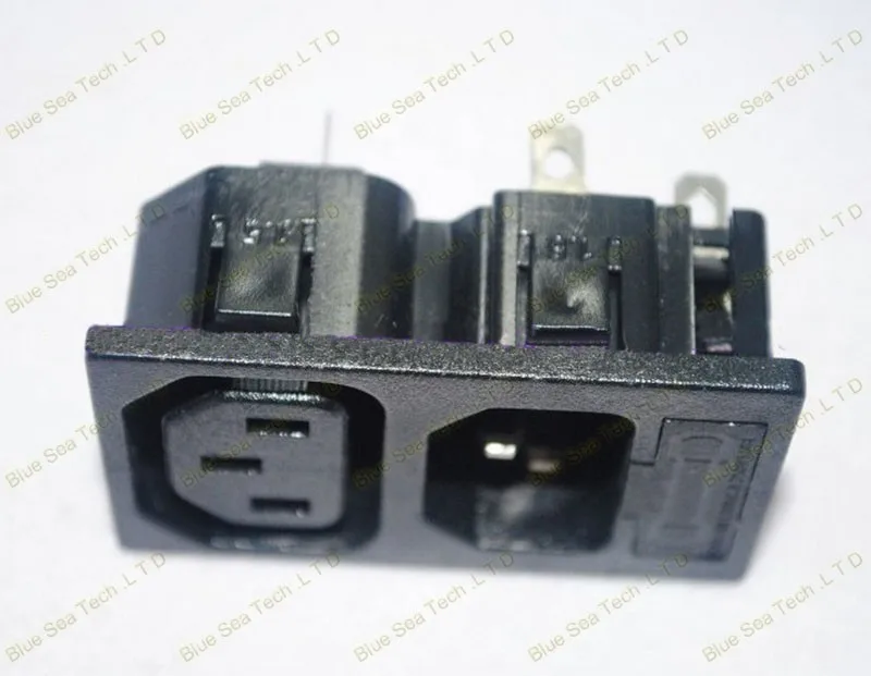 2 шт. 10A 250 V 3Pin разъем питания переменного тока/вилка с fush держатель, IEC320-C13/C14 UPS/гнездо PDU ccc, ce, бесплатная доставка