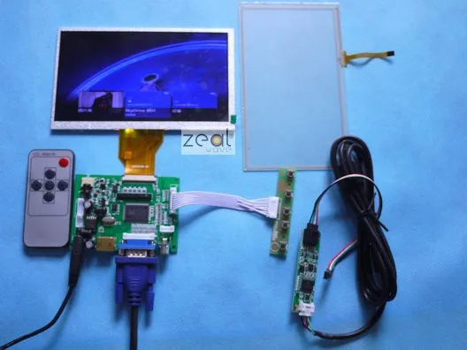 Для " Raspberry Pi 800* 480LCD сенсорный экран дисплей TFT монитор AT070TN92 с сенсорный комплект HDMI VGA вход драйвер платы