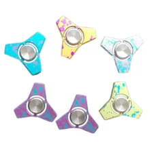 2017 New Fidget Hand Tri font b Spinner b font toys Camouflage Aluminum Alloy for adult