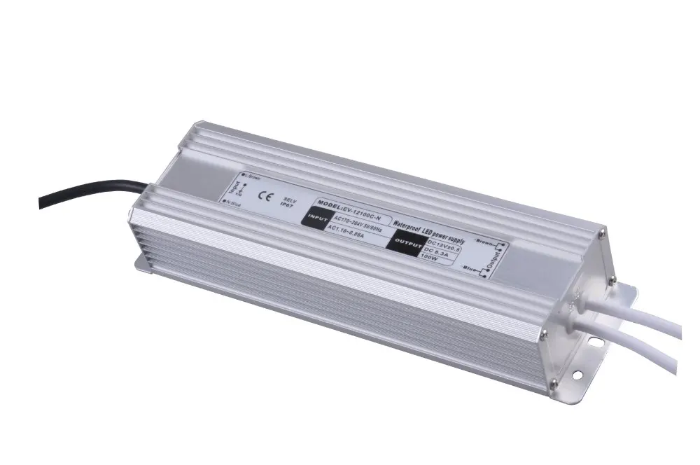 IP67 Водонепроницаемый выключатель питания, dc12v 200 Вт LED адаптер питания, гарантия 1 год